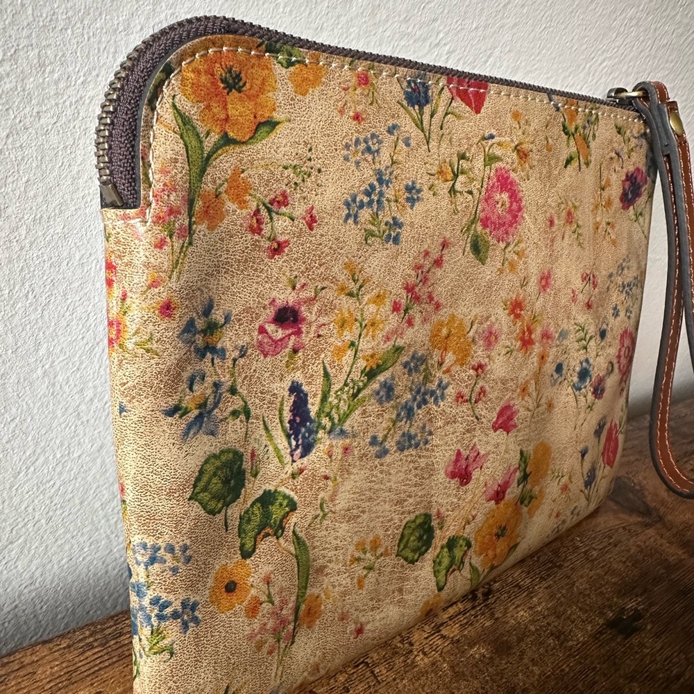 Patricia Nash Floral Print Leather Wristlet Clutch New Without Tags - Picture 3 of 7